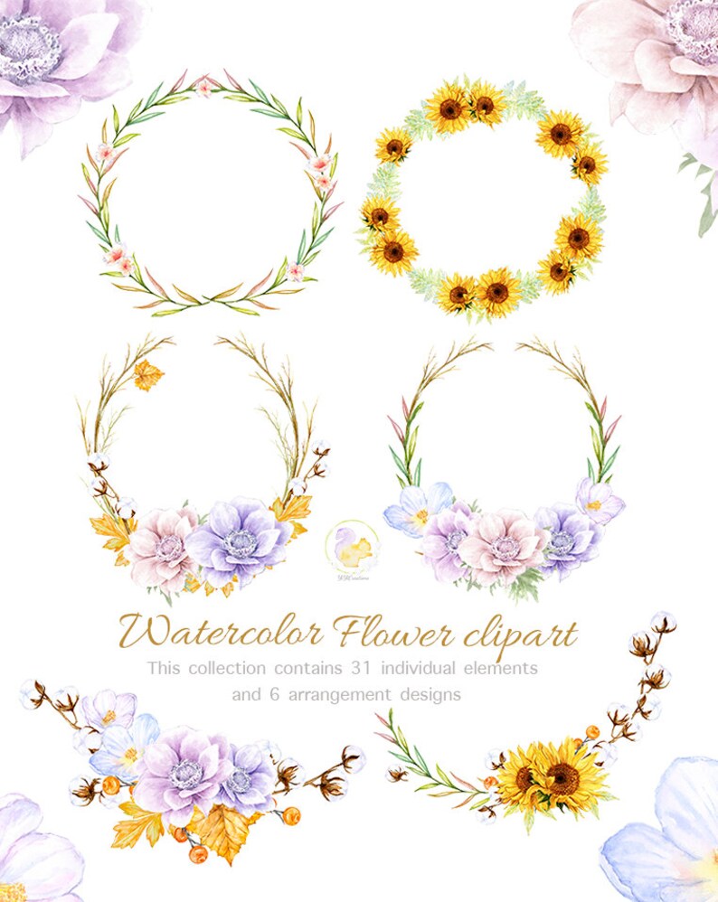 Free Free 281 Free Sunflower Wreath Clipart SVG PNG EPS DXF File