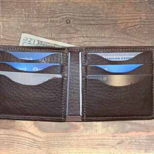 Cartera plegable de cuero Horween Essex, cartera de cuero plegable hecha en EE.UU., cartera de cuero para hombre, cartera de cuero Horween, cartera plegable