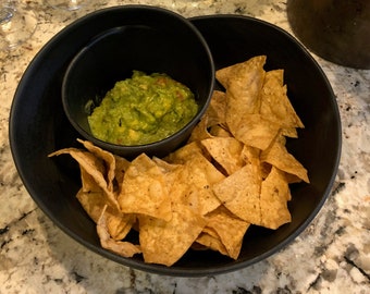 Matte Black Chip and Dip Platter-small