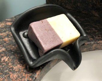 Self Draining Soap Dish - Charcoal
