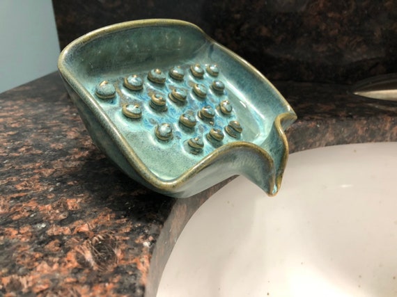 Self Draining Soap Dish  Green 