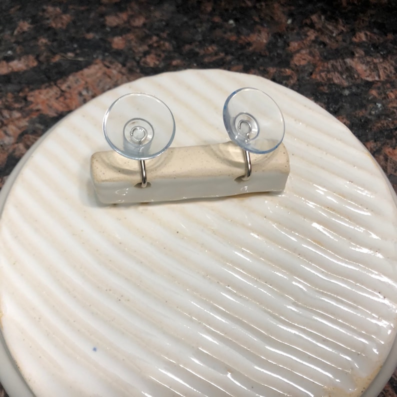 Round Self Draining Soap Dish Pearl White Etsy