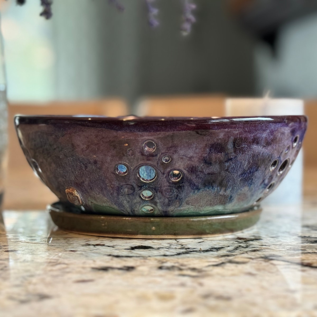 Ceramic Colander Large Northern Lights - Etsy