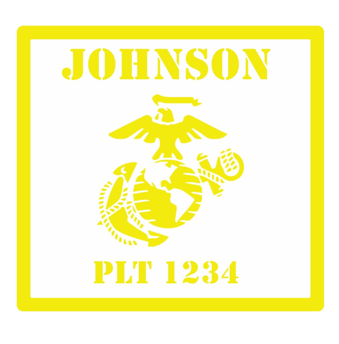 Marine Crucible Emblem Yellow SELF PRINT | Etsy