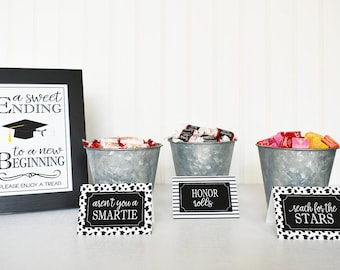 Graduation Candy Bar Labels & Sign, Graduation Party Decorations, Class of 2023 Graduation Decorations, Candy Signs