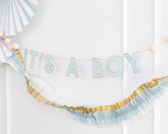 It's A Boy Banner,  Boy Baby Shower Decorations, Gender Reveal Baby Shower Banner, Maternity Photo Shoot  Prop, Photo Backdrop