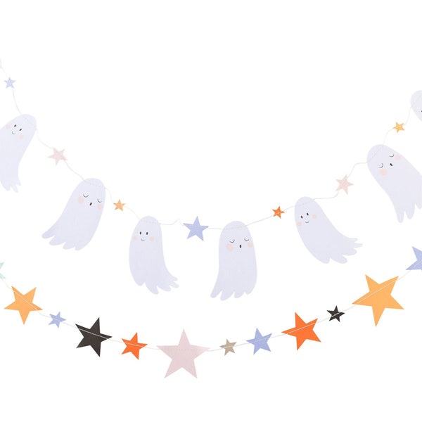 Halloween Ghost Banner Set, Ghost Garland, Spooky Cute Halloween Banner, First Boo Day, Two Spooky Birthday, Little Boo is Due Baby Shower