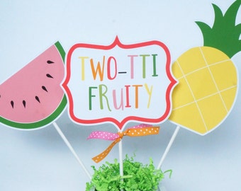 Tutti Fruitti Birthday Party Centerpiece Sticks - Twotti Frutti Centerpiece - Fruit Centerpiece- Tutti Frutti Birthday - Tutti Fruitti decor
