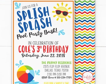 popsicle party invitation popsicle birthday invite pool etsy