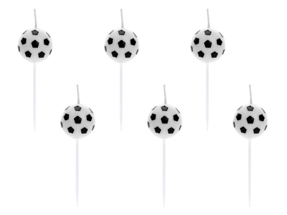 Soccer Birthday Candles, Soccer Ball Candles, Sports Birthday Candles, Soccer Party Decorations, Set of 6 Birthday Cake Candles Il_570xn