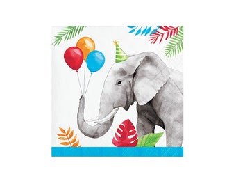 Party Animal Beverage Napkins 16ct, Small Jungle Napkins, Safari Birthday Napkins, Party Animals Birthday, Wild One Birthday, Two Wild Party