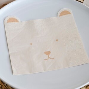 Teddy Bear Napkins 16ct, Bear Napkins, Teddy Bear Baby Shower, Teddy Bear Picnic, Teddy Bear Party Decor, Bear Birthday, We Can Bearly Wait image 2