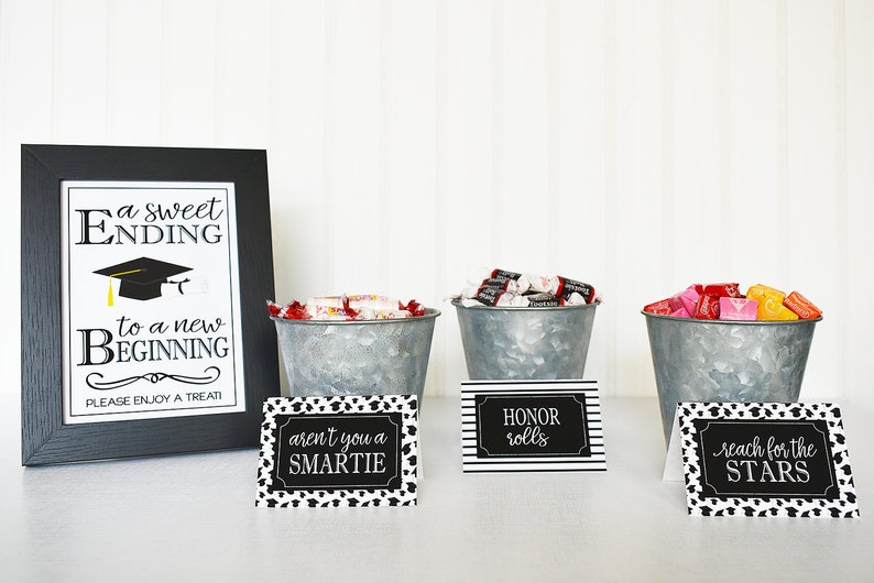 Graduation Candy Bar Labels & Sign, Graduation Party Decorations, Class of 2023 Graduation Decorations, Candy Signs image 1