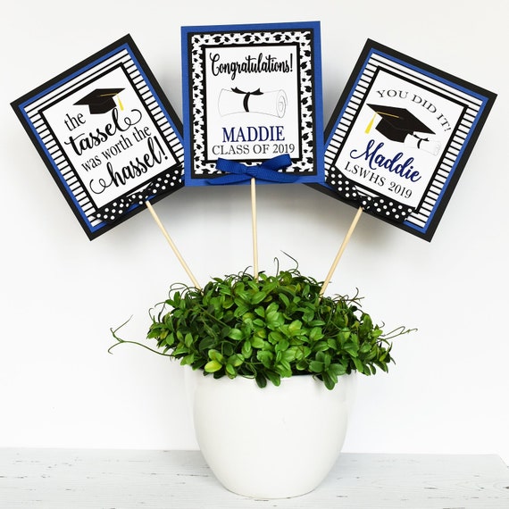 Graduation Centerpiece Sticks, 2020 Graduation Party Decorations, Class of 2020 Centerpiece Sticks, 2020 grad stick Il_570xn