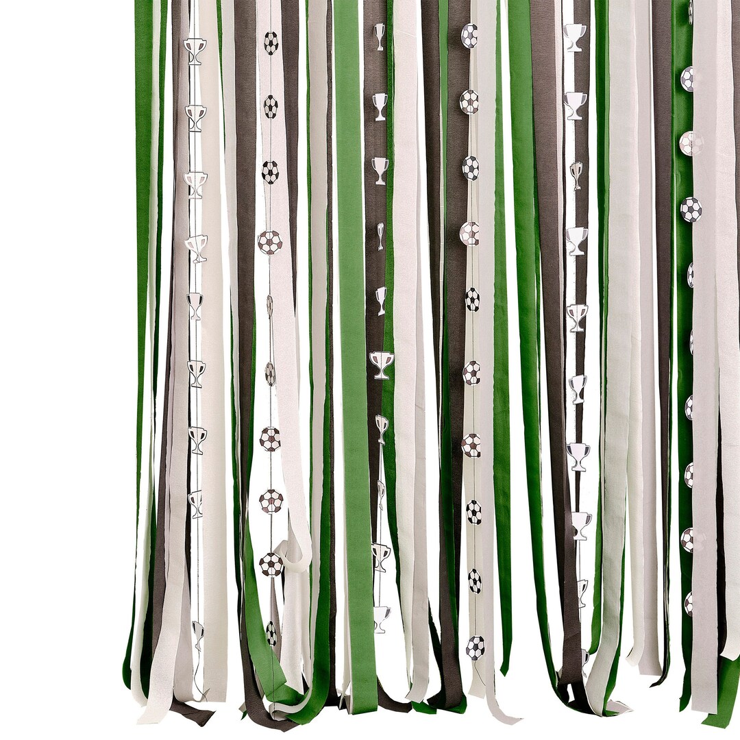 DIY Soccer Party Paper Streamer Backdrop Kit, Soccer Party Decorations ...