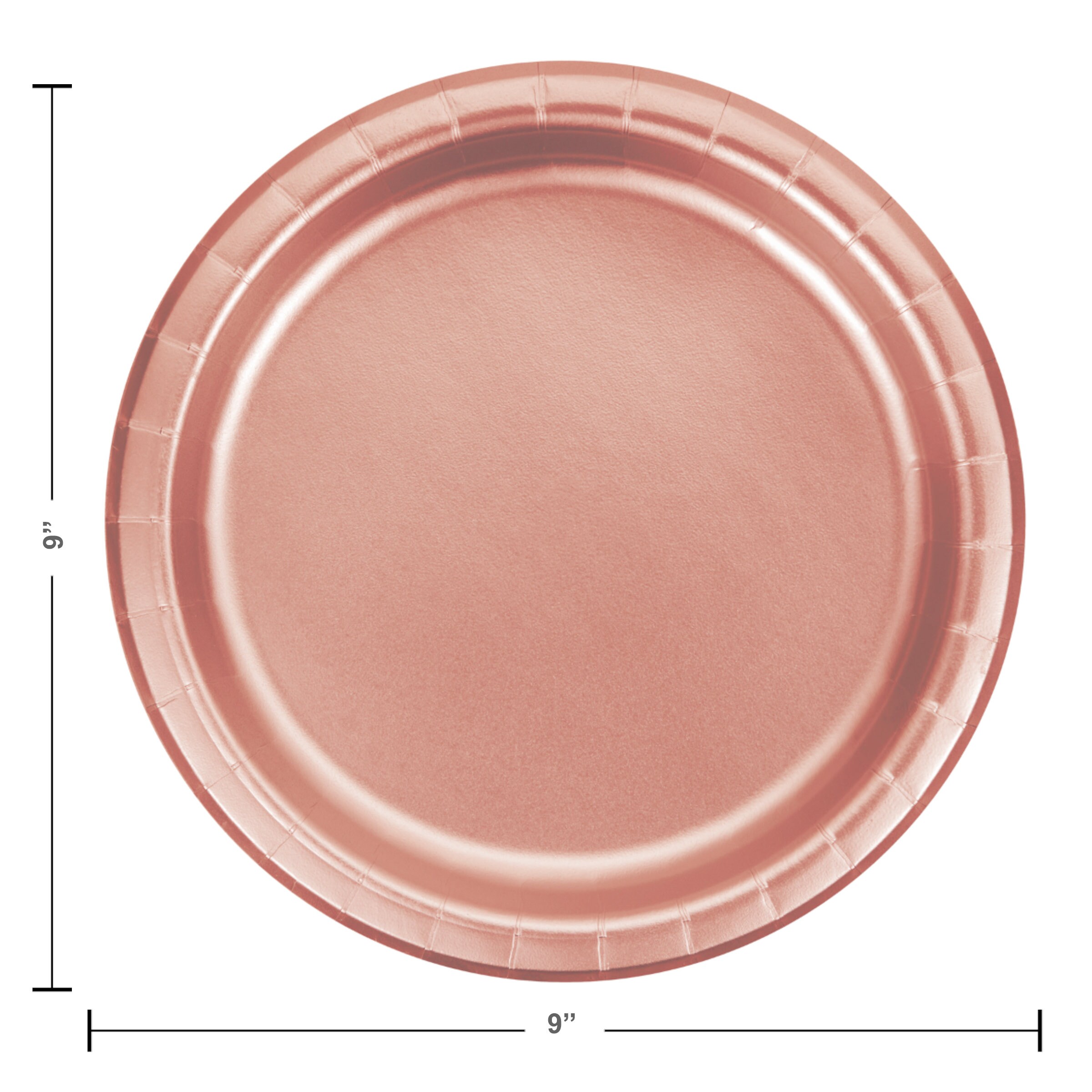 Rose Gold Polka Dot Paper Plates Rose Gold and White Small Etsy UK