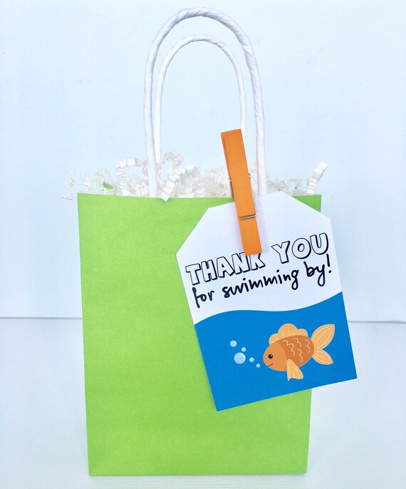 PRINTABLE Fish Birthday Tag - GoldFish Birthday Tag - Fish 1st Birthday - Fish Party Decor - Ofishally One - Big One - Instant Download Tags Il_570xn