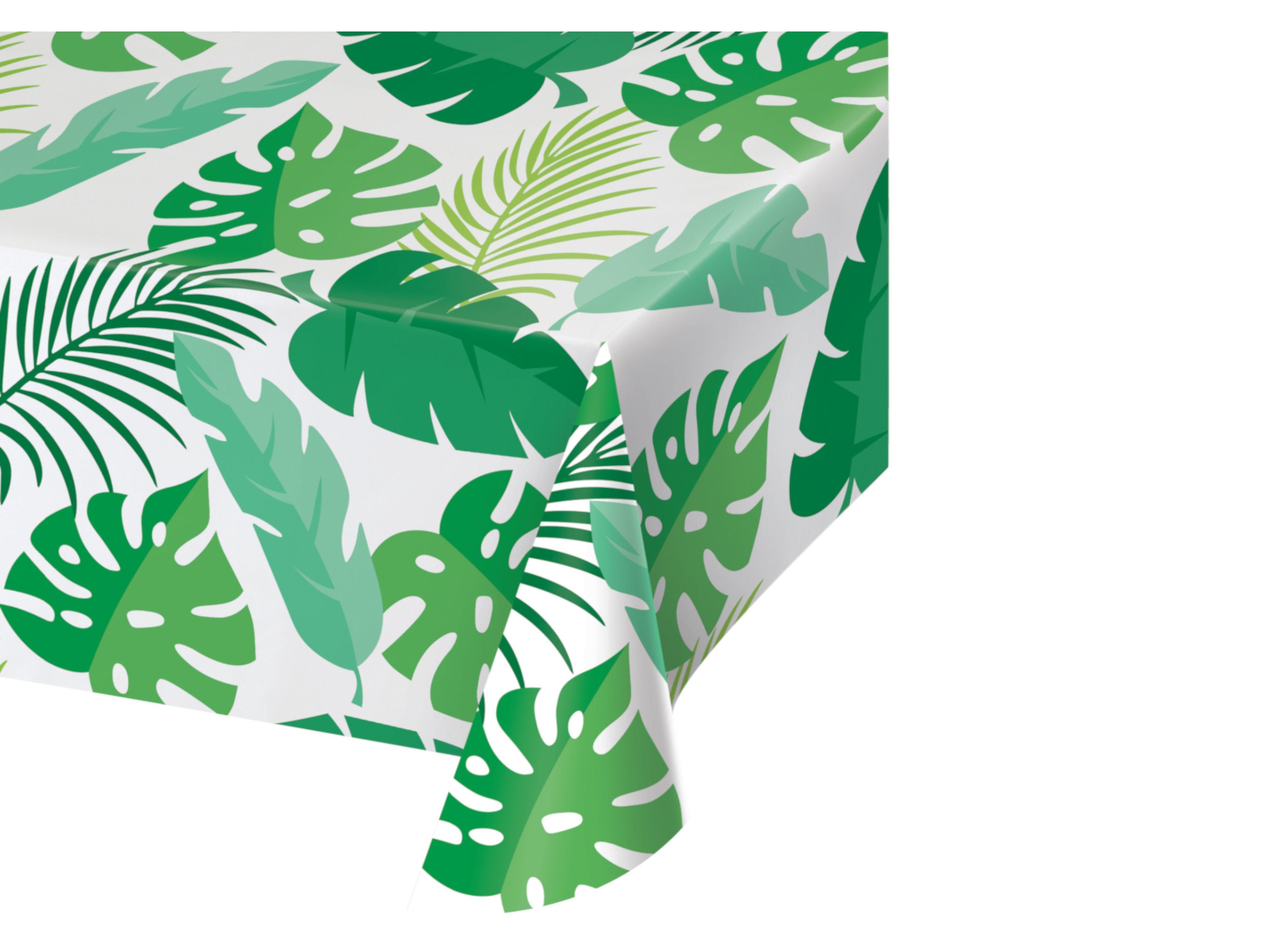 Tropical Tablecloth Jungle Leaves Tablecloth Palm Leaf Table Etsy