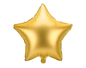 Gold Star Balloon 19in, Star Shaped Foil Balloon, Gold Star Party Decor, Twinkle Twinkle Little Star Baby Shower, Outer Space Birthday