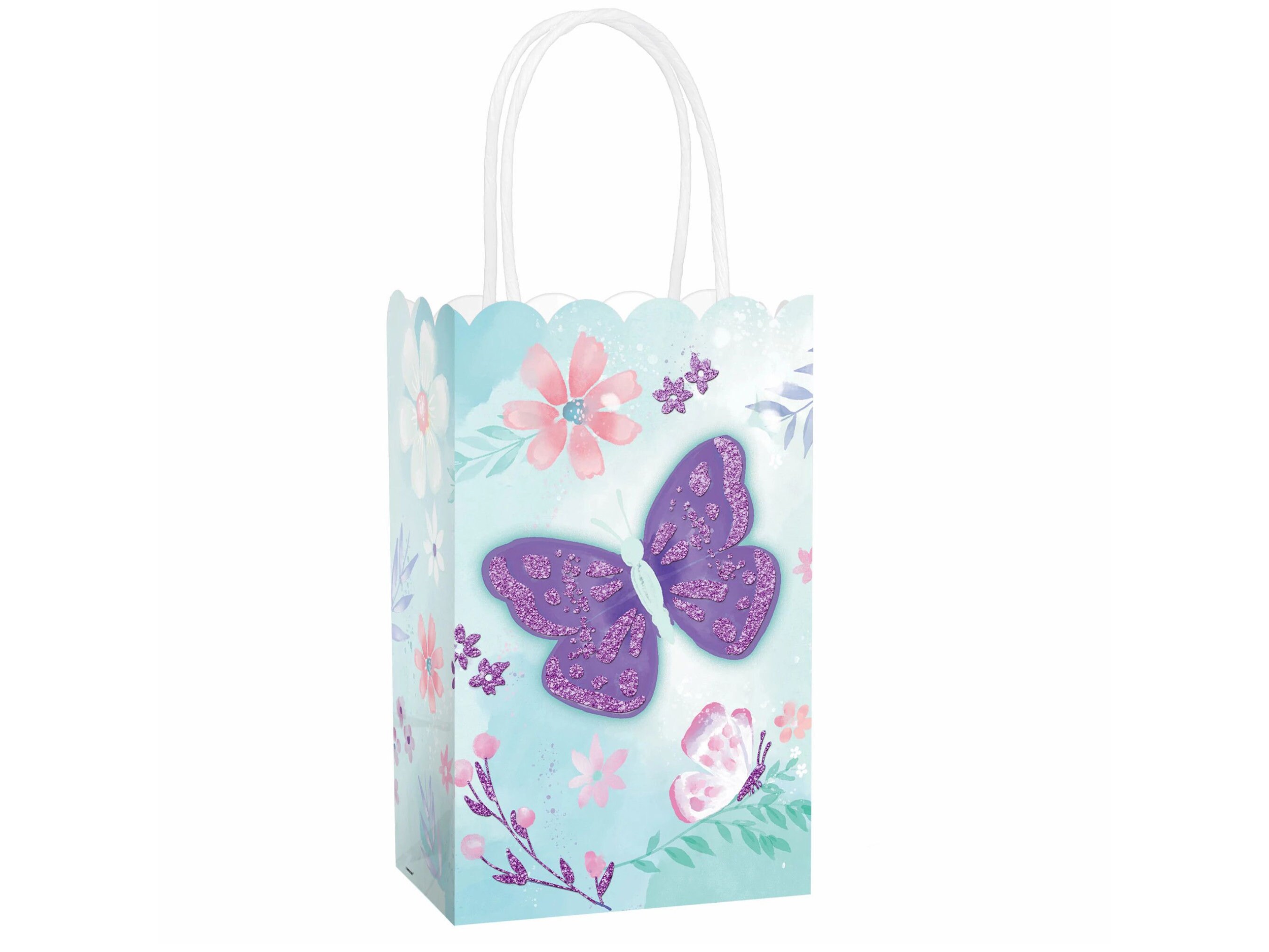 Butterfly Party Favor Bags Floral Butterfly Treat Bags Etsy
