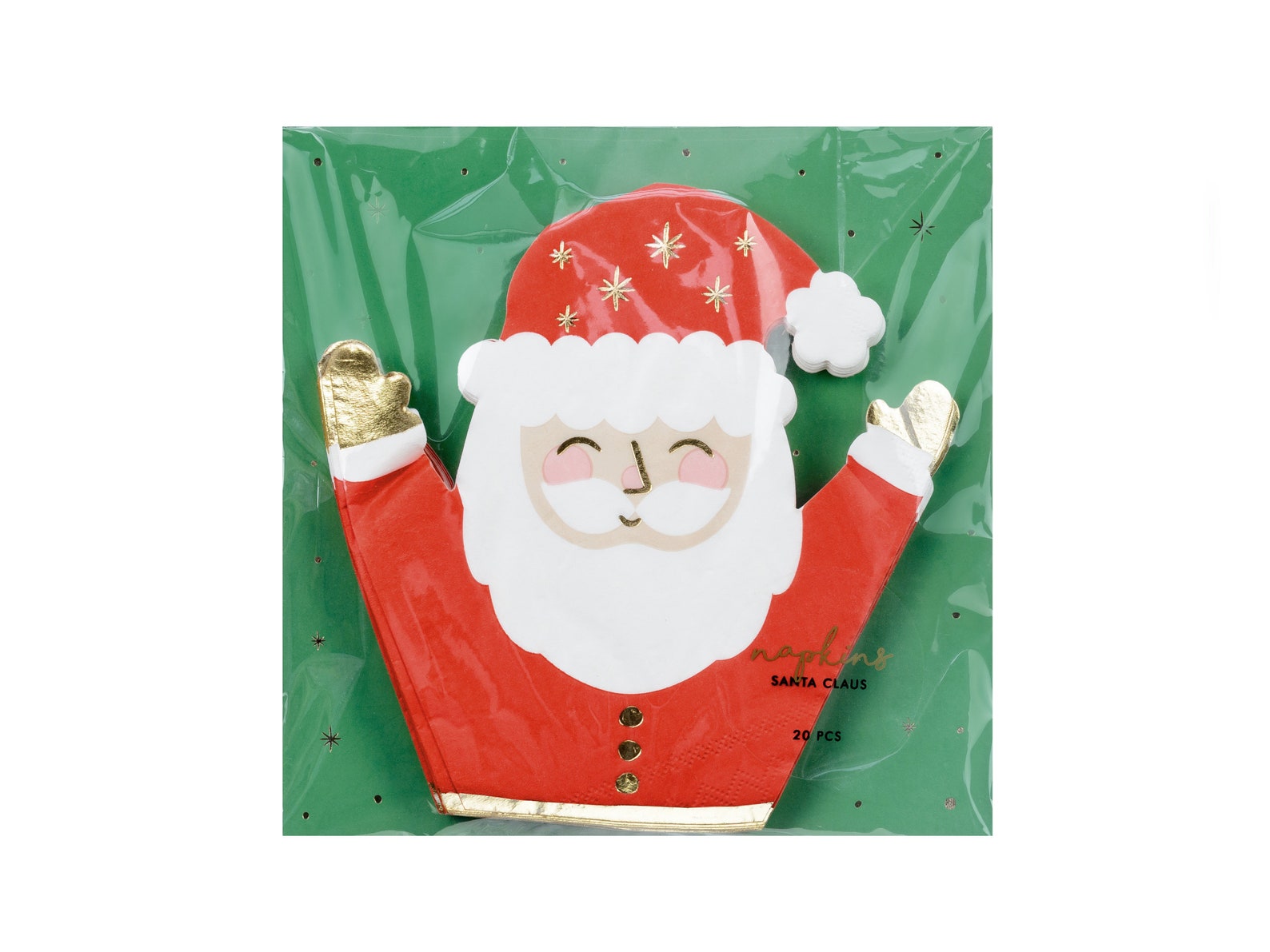 Santa Claus Napkins 20ct Santa Shaped Napkins Christmas Etsy