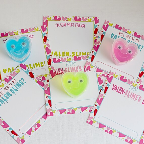 Slime Valentine Cards Slime Valentine Tags Be My ValenSLIME Happy Valenslime s Day Printable