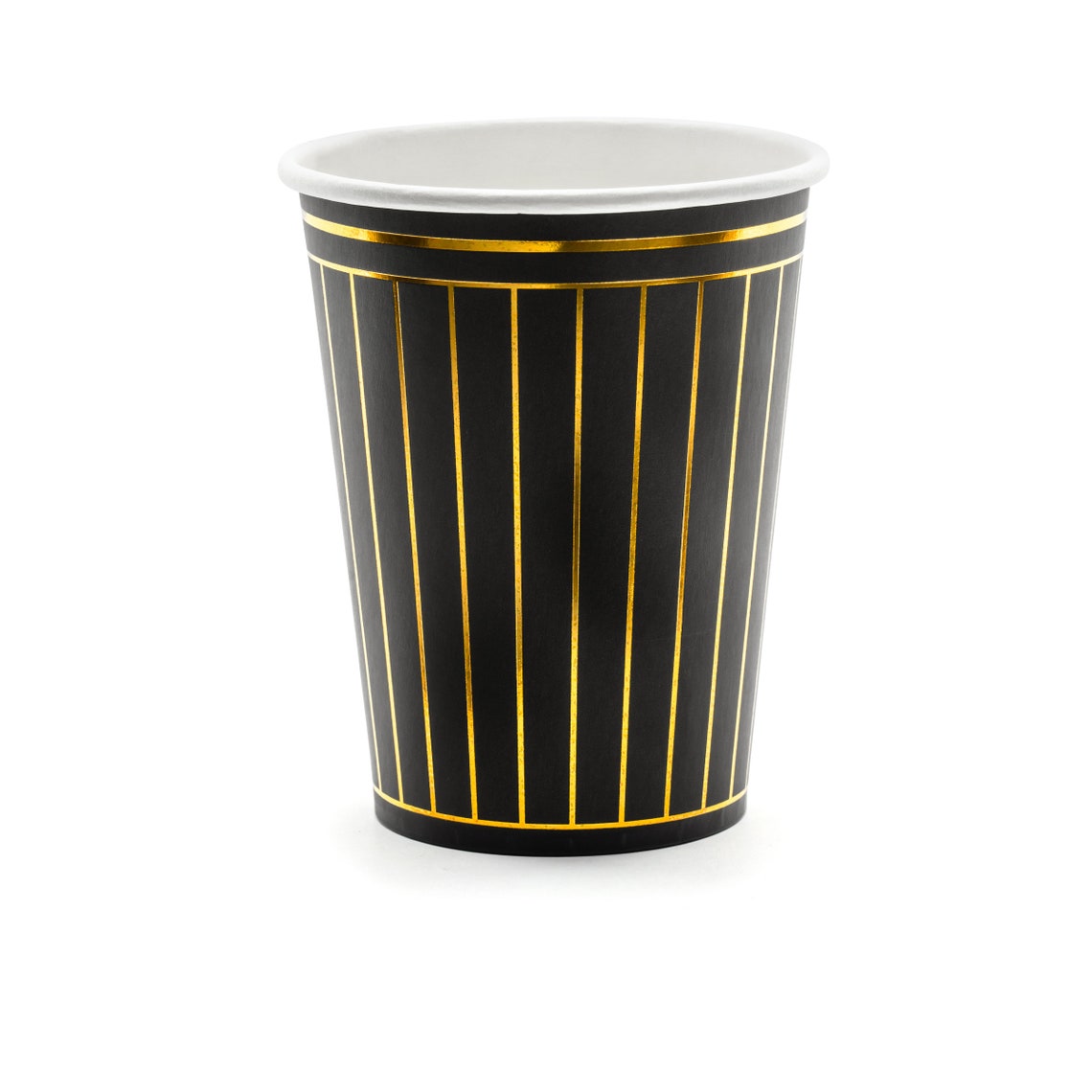 Black and Gold Paper Cups 6ct New Year's Eve Party Cups - Etsy