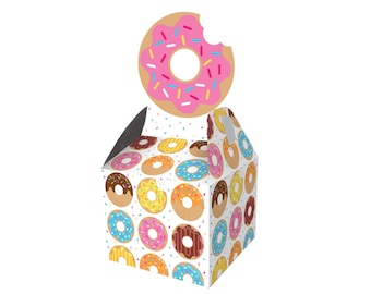 Donut Favor Boxes, Sprinkle Donut Party Favors, Donut Treat Boxes, Donut Birthday Party Supplies, Two Sweet Party, Sweet one, 6 Goody Bags