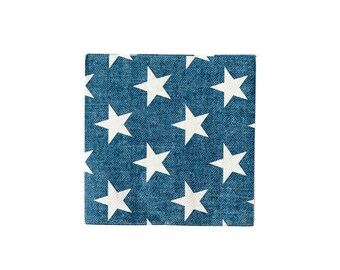 Navy Blue Star Cocktail Napkins 24ct, 4th of July Napkins, Nautical Napkins, July 4th Beverage Napkins, Patriotic Party, Nautical Party