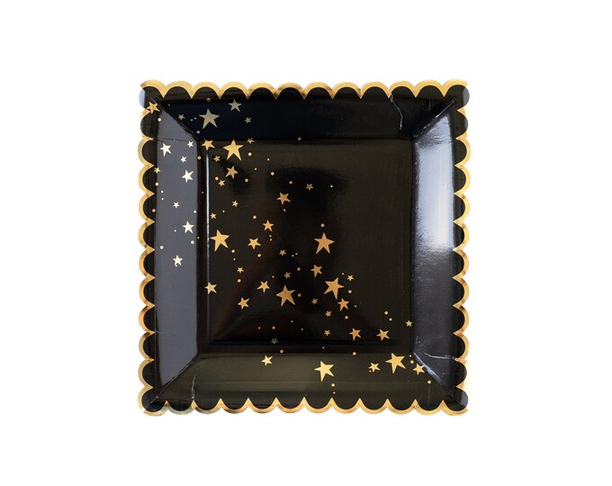 Black and Gold Paper Napkins Striped Party Napkins New Etsy