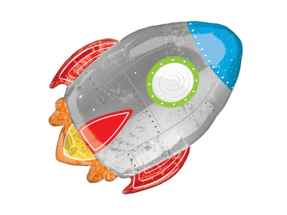 Rocket Ship Balloon, Spaceship Balloon, Outer Space Party Balloon, Out of this World, Astronaut Party Decor, Blast Off Birthday, Photo Prop Il_570xn