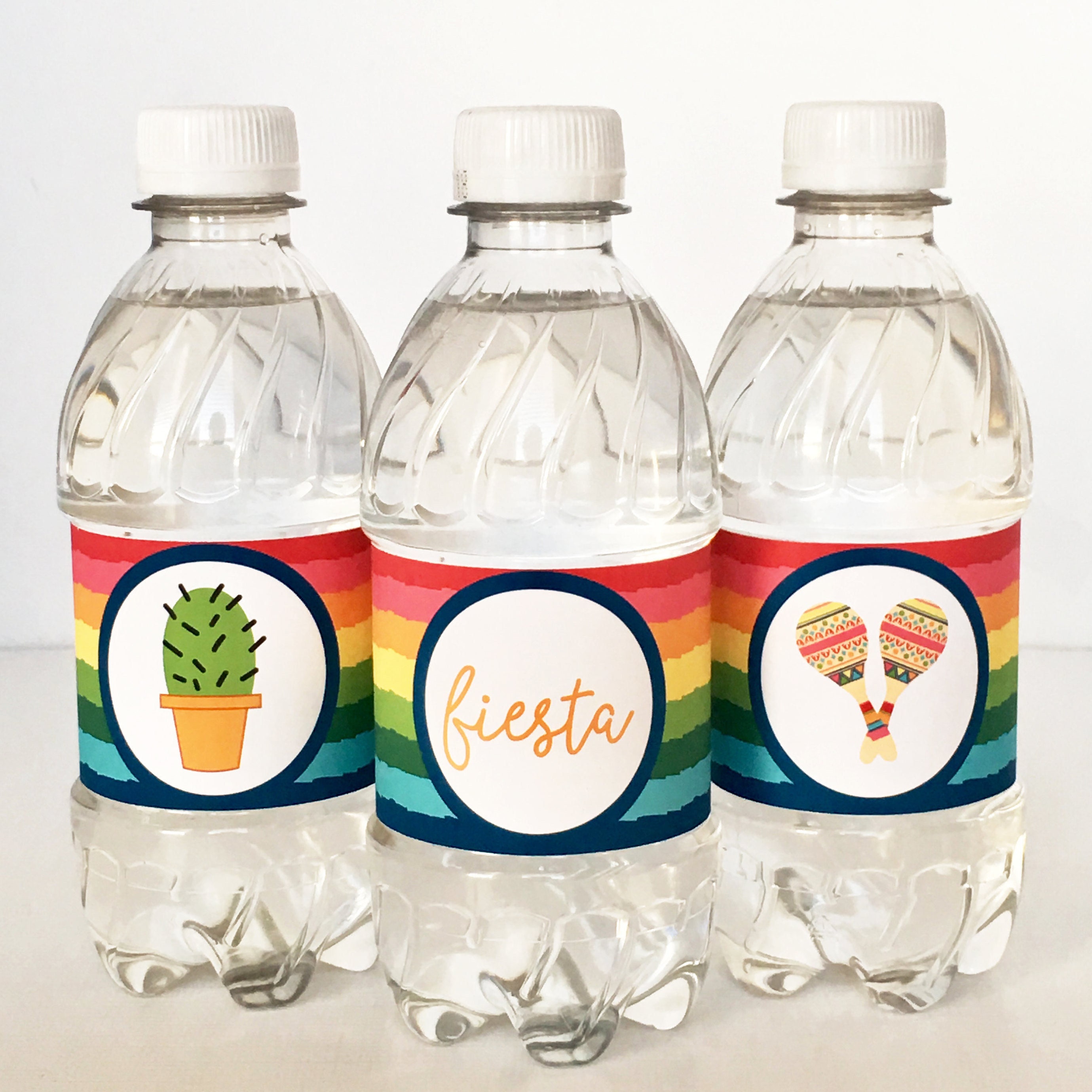 Fiesta Water Bottle Labels Cinco de Mayo Water Bottle Labels Etsy