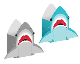 Shark Favor Bags 8ct, Shark Treat Bags, Shark Baby Shower Party Favor, Shark Attack Party Goody Bags, Under the Sea Birthday, 8 Favor Boxes