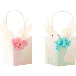 Easter Bunny Treat Baskets 8ct, Bunny Shaped Treat Boxes, Bunny Favor Bags, Easter Egg Hunt, Bunny Party, Bunny Birthday, Bunny Baby Shower