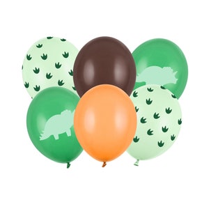 Dinosaur Balloons 6ct, Dinosaur Party Decor, Triceratop Balloon Boutique Kit, Dinosaur Themed Baby Shower, T-Rex Birthday, Dino Four Party