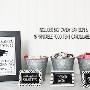 Graduation Candy Bar Labels & Sign, Graduation Party Decorations, Class of 2023 Graduation Decorations, Candy Signs image 4