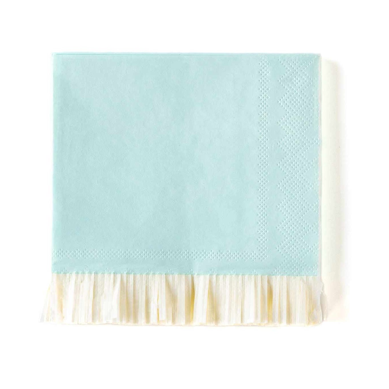Blue Paper Napkins Blue Fringe Napkins Cocktail Napkins Etsy