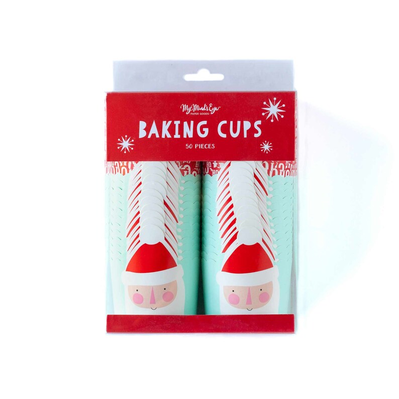 Santa Christmas Baking Cups Santa Claus Tableware Holiday Etsy