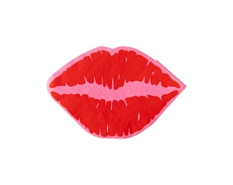 Lips Shaped Napkins, Kissy Lips Napkins, Valentine's Day Napkins, Kiss Napkins, Lipstick Napkin, Kiss The Miss Goodbye, Makeup Slumber Party