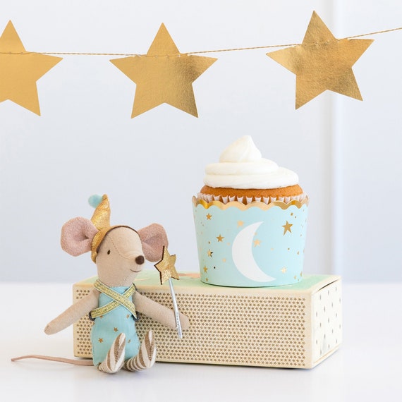 Baby Boy Cupcake Holders, Baby Blue Baking Cup, Boy Baby Shower Food Cups, Baby Shower Party Favors, Gender Reveal Il_570xn