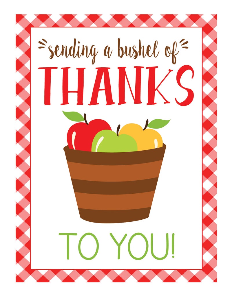 Apple Thank You Cards Apple Note Cards Teacher Thank You Etsy