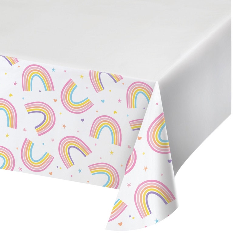 Pastel Rainbow Party Plates Rainbow Party Supplies Rainbow Baby Shower Rainbow Birthday Decorations 8 Pastel Rainbow Paper Plates