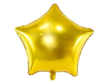 Metallic Gold Star Balloon, Star Shaped Foil Balloon, Gold Star Party Decor, Twinkle Twinkle Little Star Gender Reveal, Outer Space Party