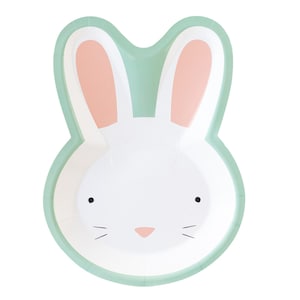 Pastel Bunny Plates 8ct, Easter Paper Plates, Easter Bunny Dessert Plates, Bunny Birthday Party, Bunny Baby Shower, Kids Easter Party