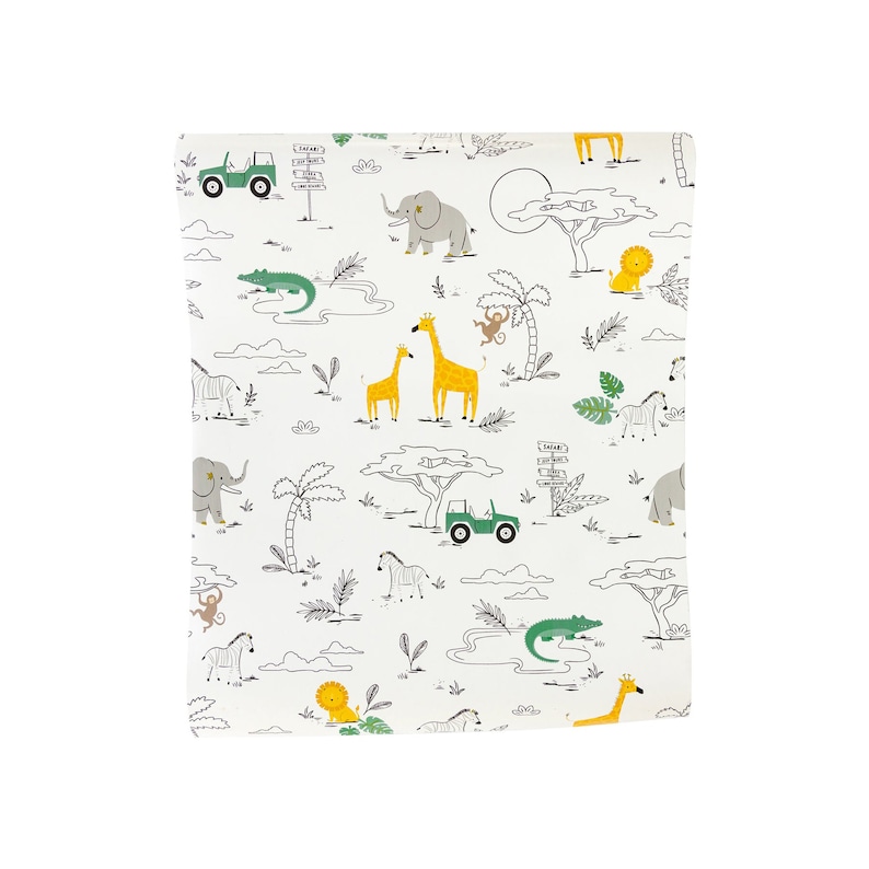 Safari Table Runner Paper, Safari Table Cover, Jungle Safari Table Decor, Safari Animal Party, Safari Birthday, Safari Baby Shower, Wild One image 1