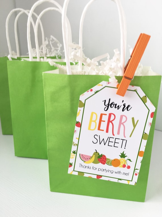 PRINTABLE Tutti Fruitti Birthday Favor Tag - Instant Download - Tutti Fruitti Tag - Tutti Fruitti Decor - Tutti Frutti - Two-tti Fruity Il_570xn