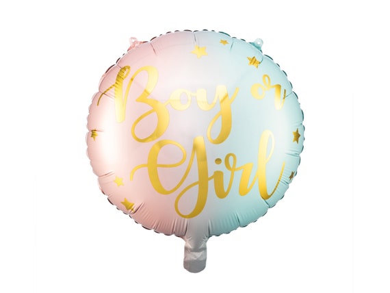 Boy or Girl Gender Reveal Balloon, Pink and Blue Mylar Balloon, Baby Shower Balloons, Gender Reveal Decorations, Gender Reveal Ideas Unique Il_570xn