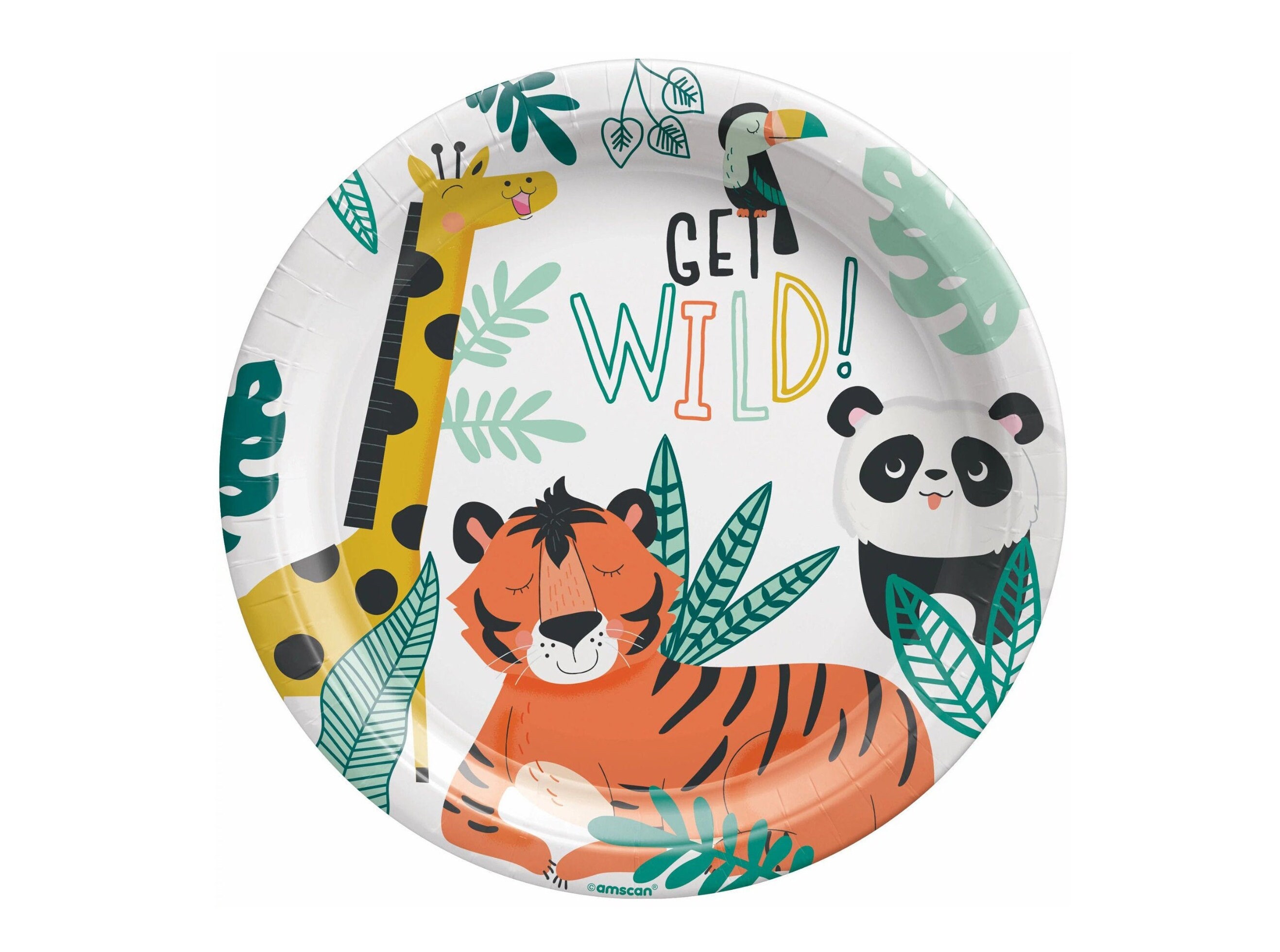 Jungle Animal Plates 8 Safari Animal Plates Wild One Etsy