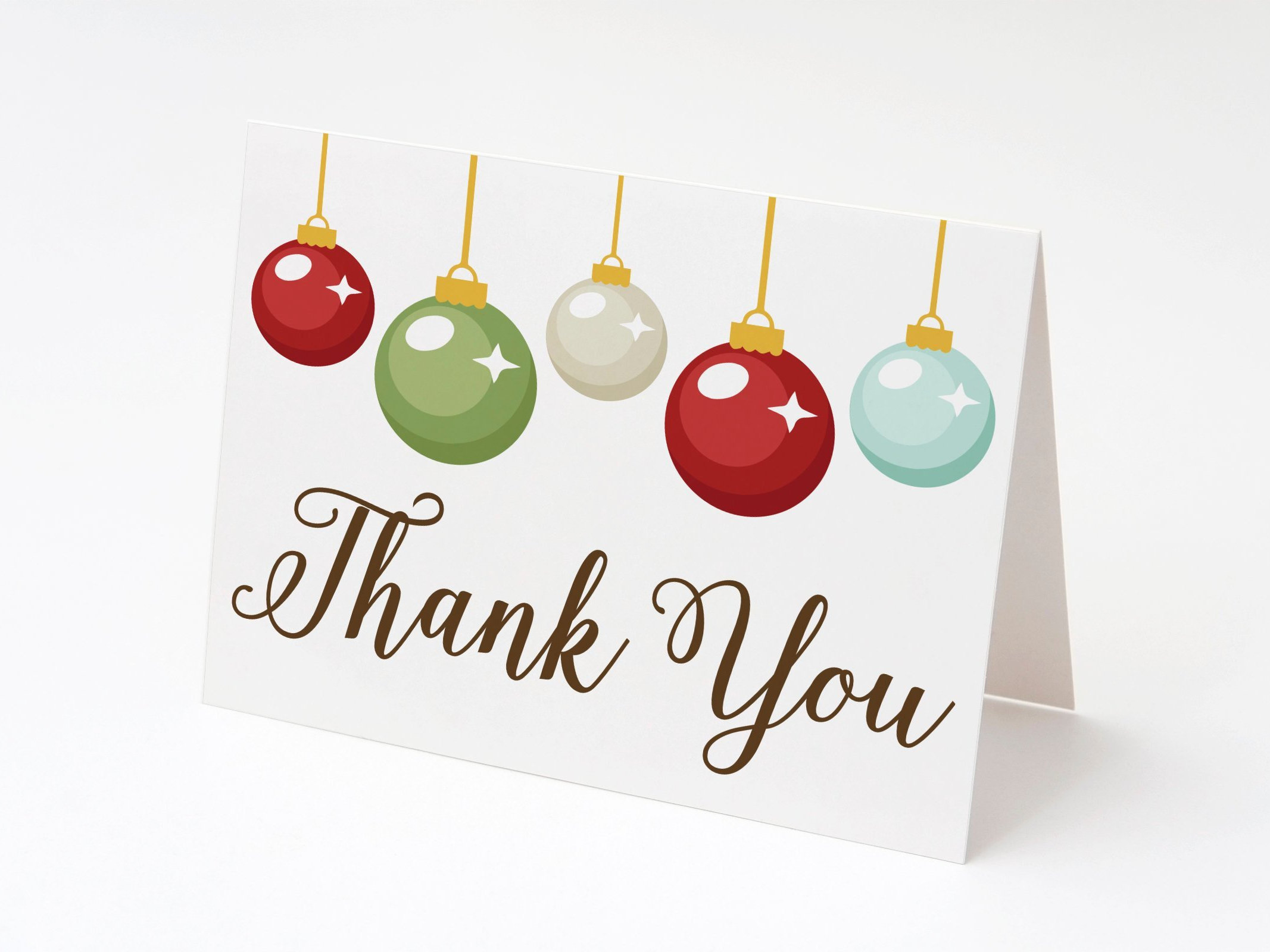 Christmas Thank You Cards Blank Holiday Thank You Cards Set Etsy