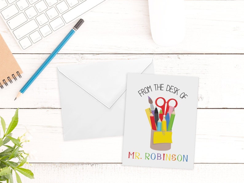 Teacher Gift Christmas Teacher Gift Personalized Teacher Appreciation Gift Male Teacher Gift Personalized Teacher Note Cards